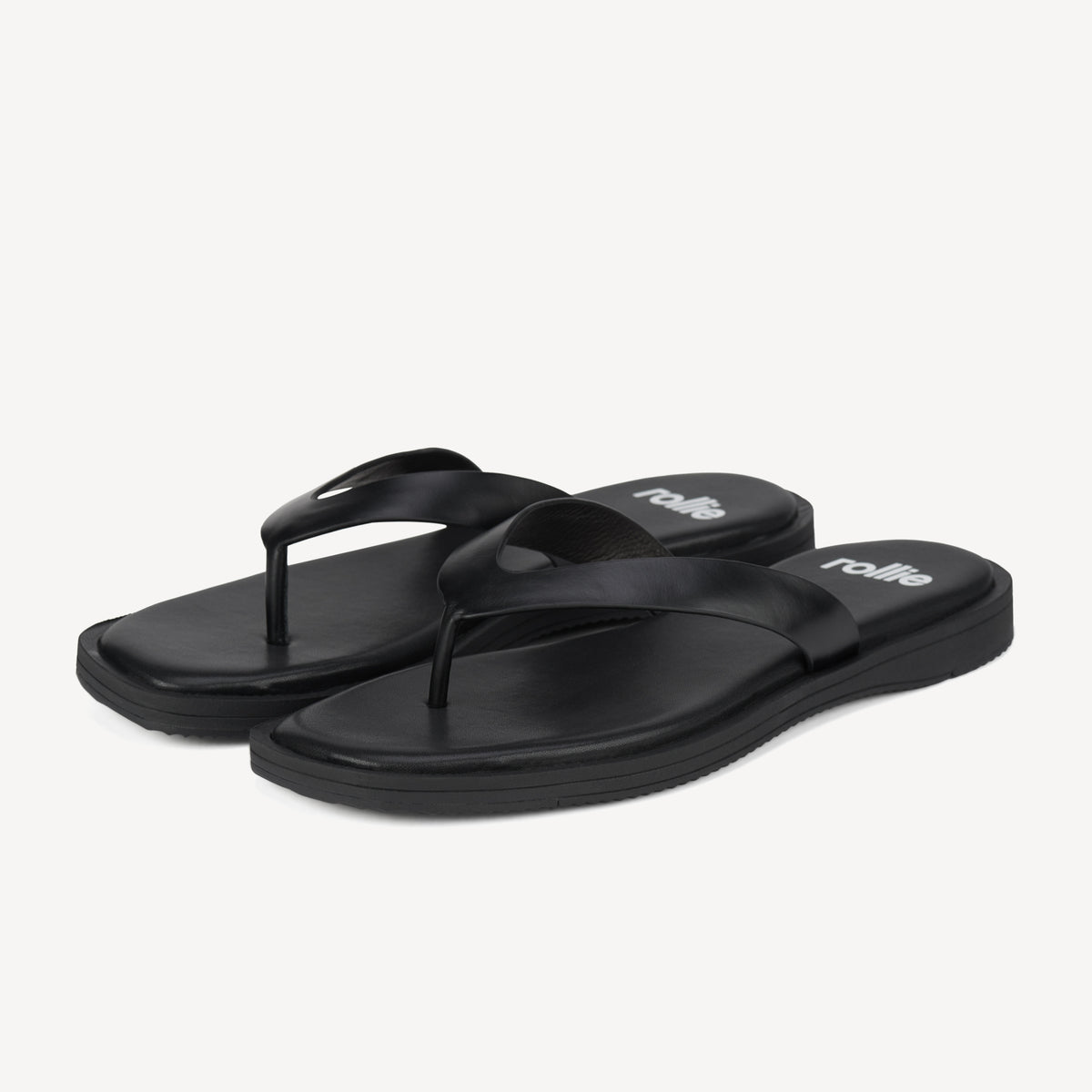 Square Toe Thong All Black