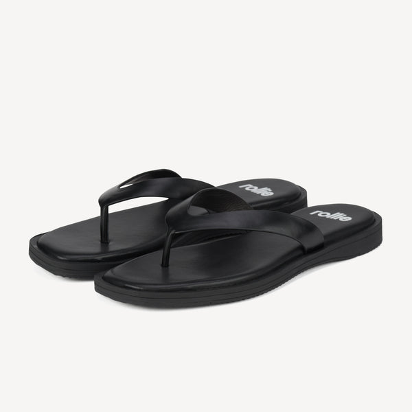 Square Toe Thong All Black