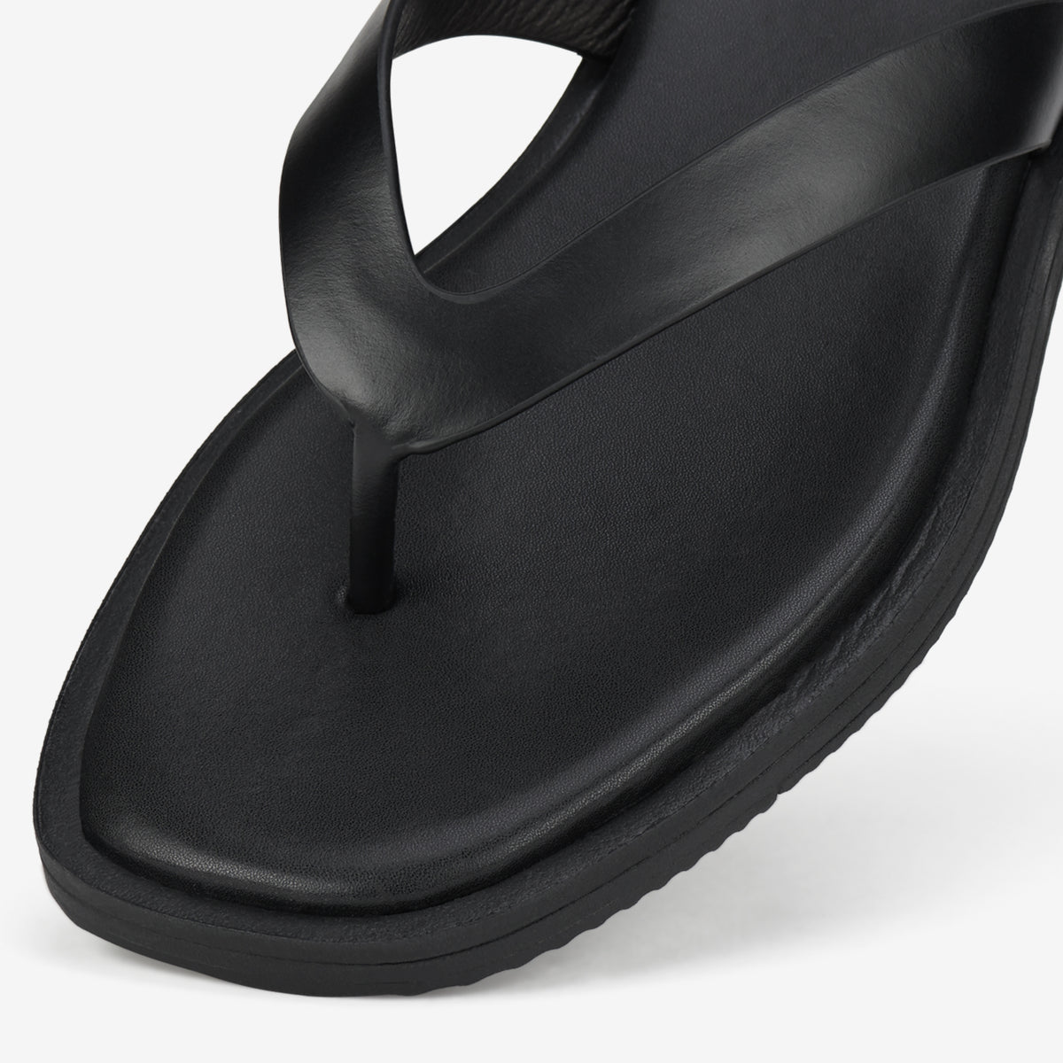 Square Toe Thong All Black