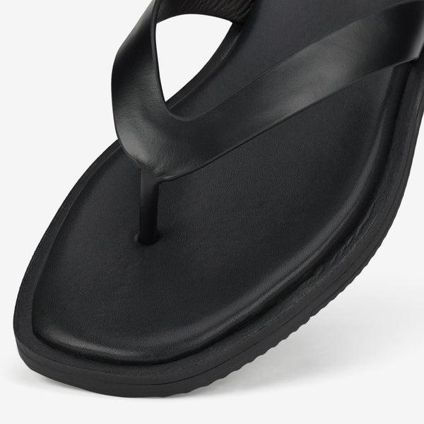 Square Toe Thong All Black