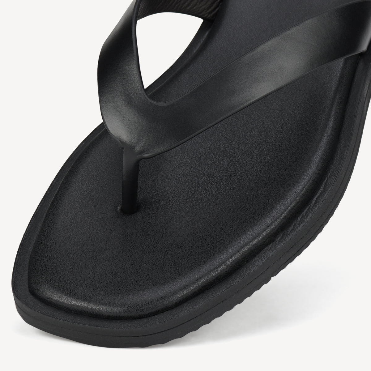 Square Toe Thong All Black