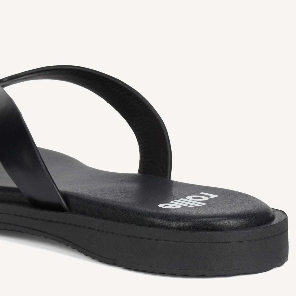 Square Toe Thong All Black