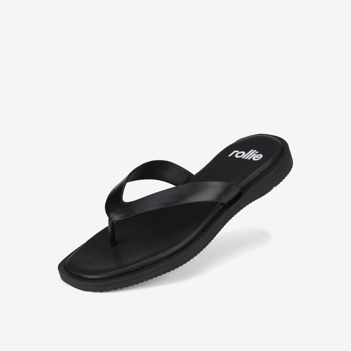 Square Toe Thong All Black
