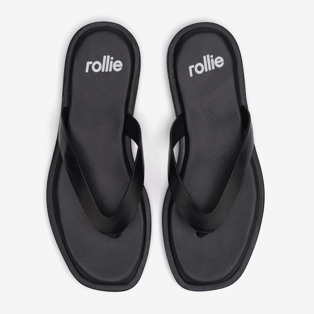 Square Toe Thong All Black