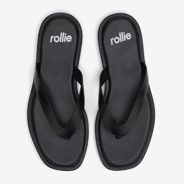 Square Toe Thong All Black