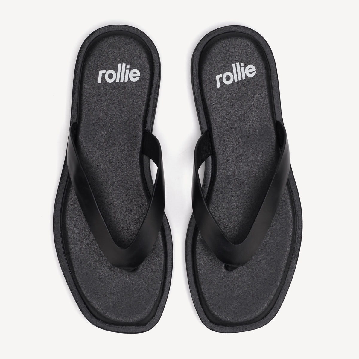 Square Toe Thong All Black