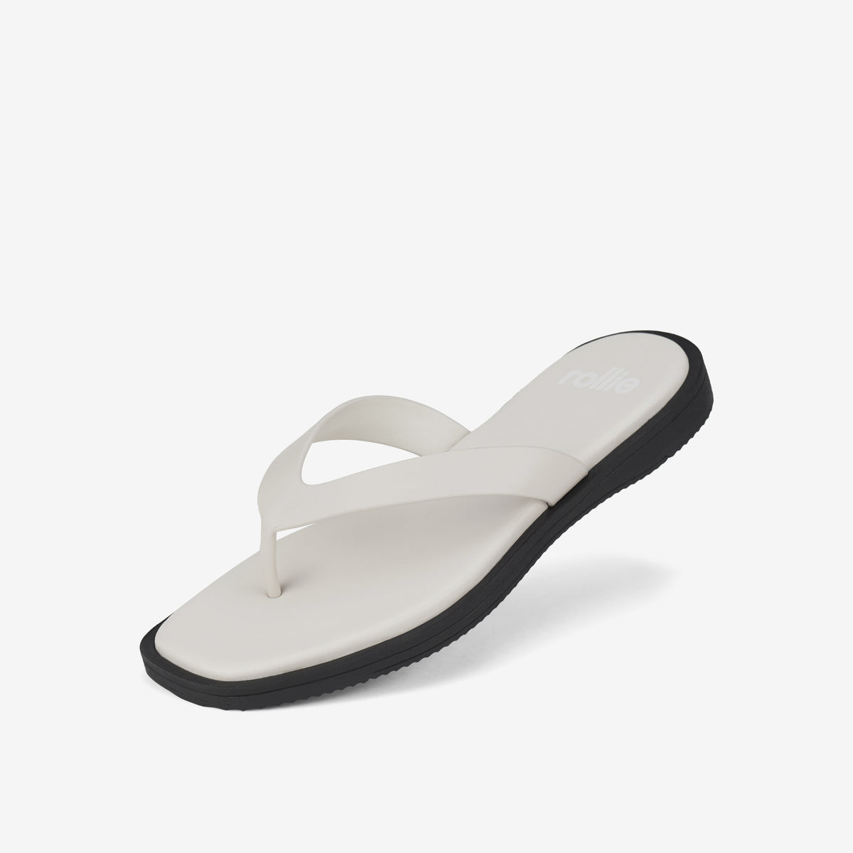 Square Toe Thong Bone/Black