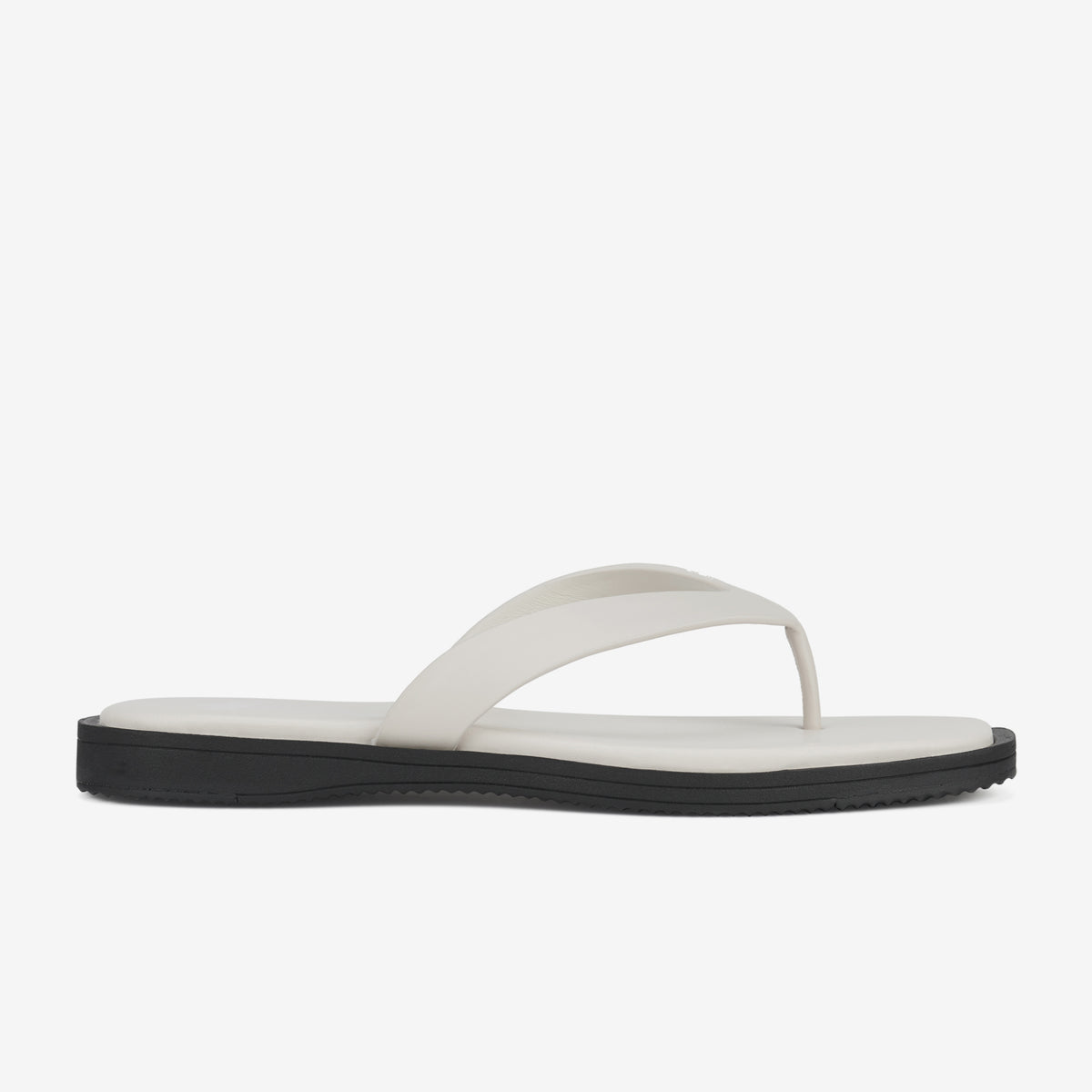 Square Toe Thong Bone/Black