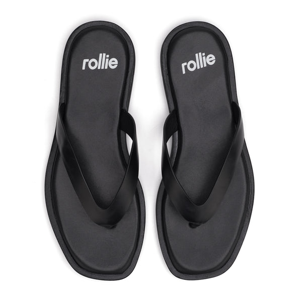 Square Toe Thong All Black