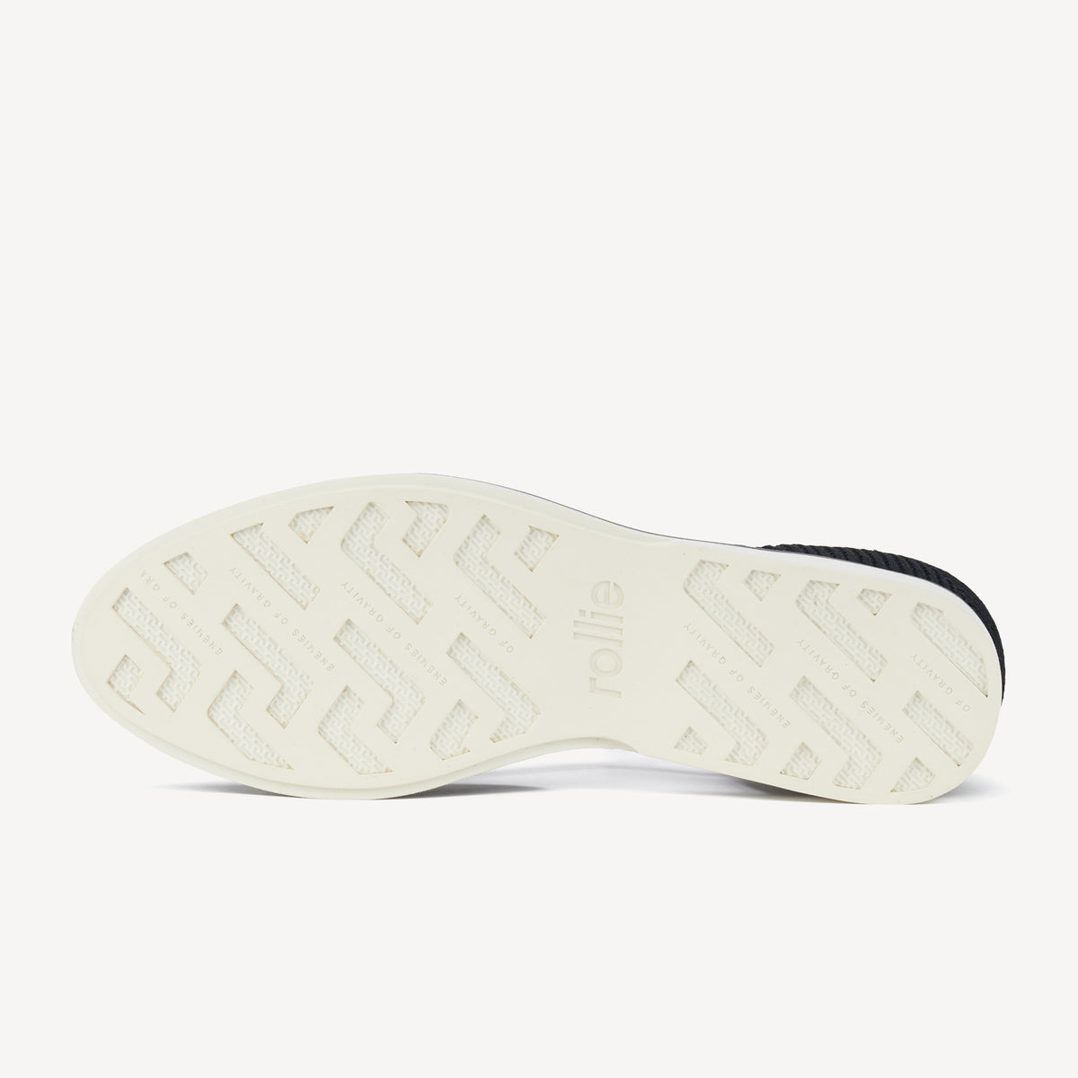 Rollie Sidecut T-Bar Weave Black — women's shoe, detail close-up