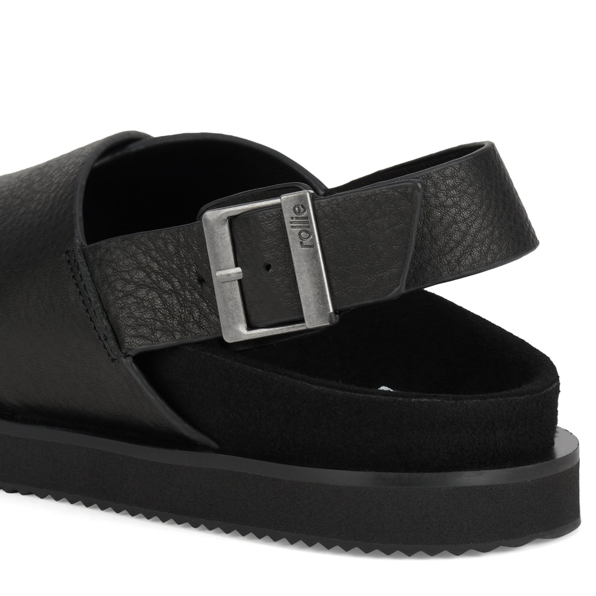 Rhodes Cross Sandal Black Tumble