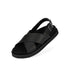 Rhodes Cross Sandal Black Tumble
