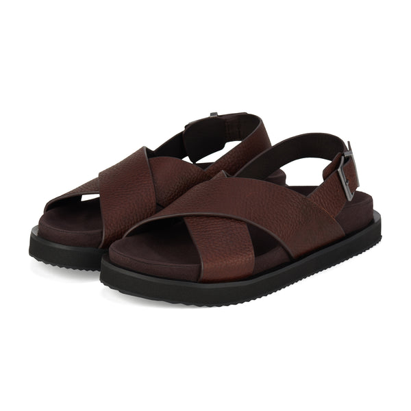Rhodes Cross Sandal Chocolate