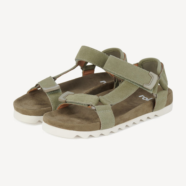 Sandal Tooth Wedge Sage/White