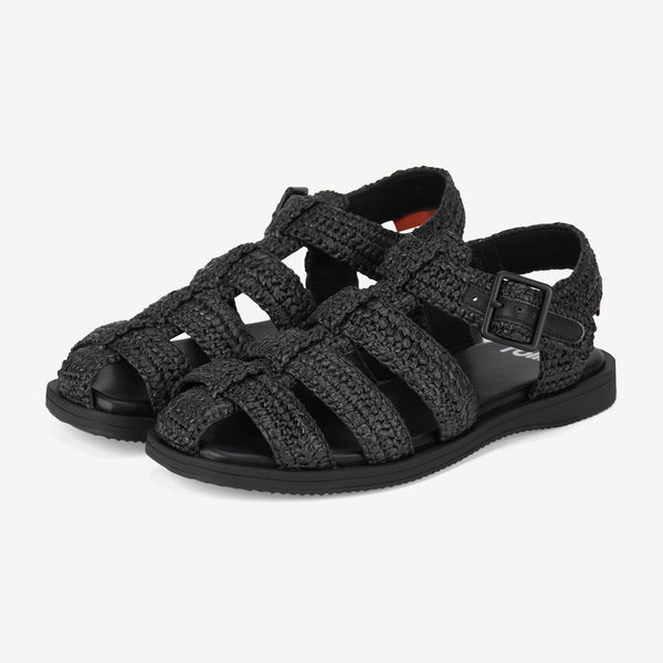 Sandal Fisherman Weave Black
