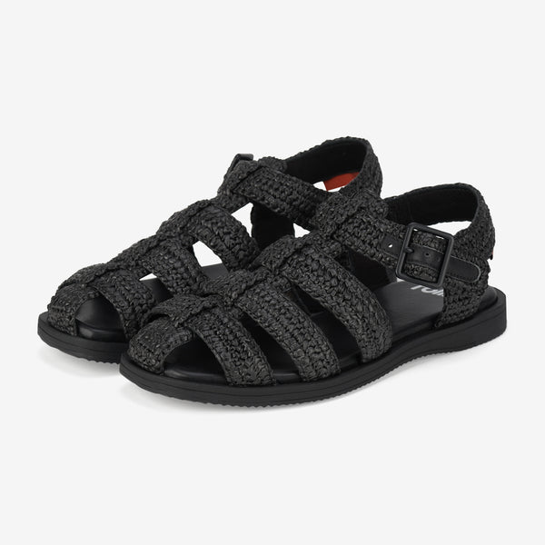 Sandal Fisherman Weave Black