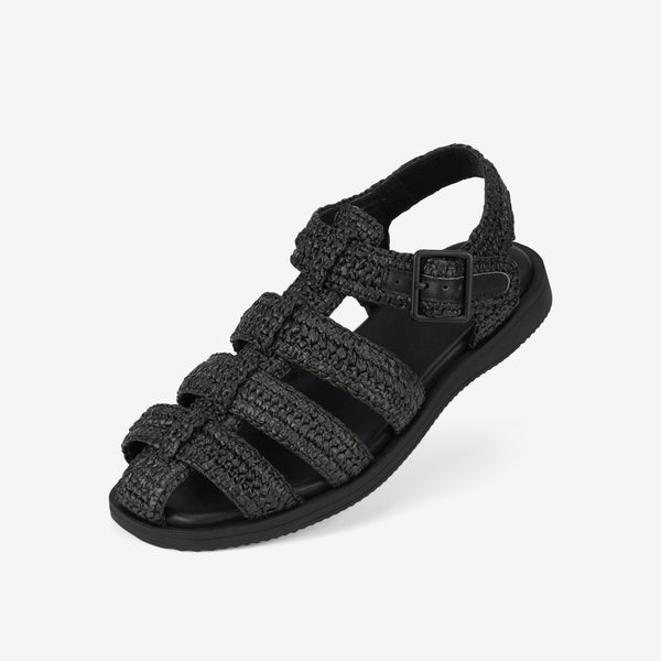 Sandal Fisherman Weave Black