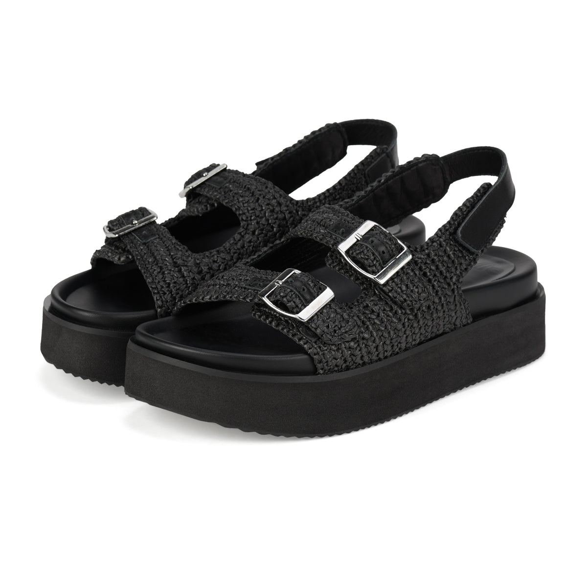 Ace Sandal Weave All Black