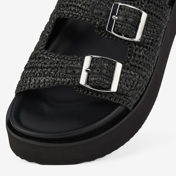 Ace Sandal Weave All Black
