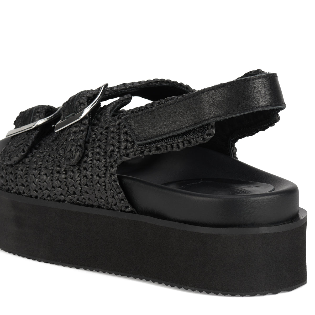 Ace Sandal Weave All Black