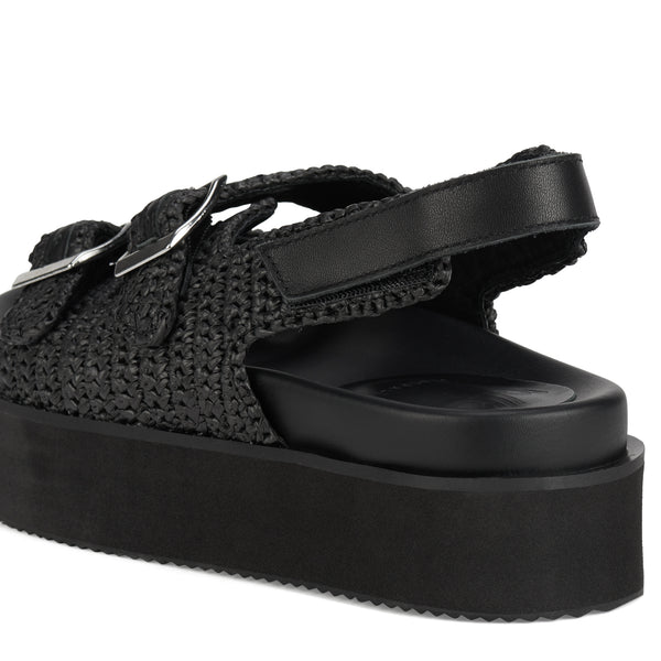 Ace Sandal Weave All Black