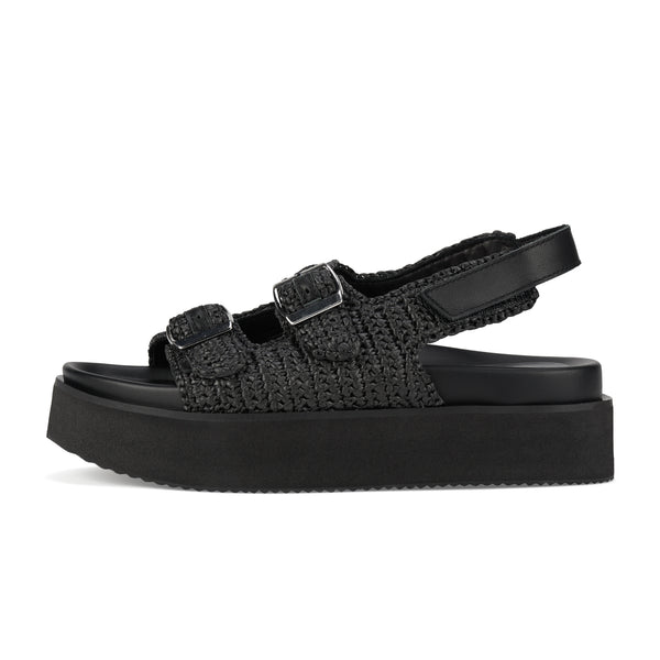 Ace Sandal Weave All Black