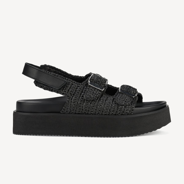 Ace Sandal Weave All Black