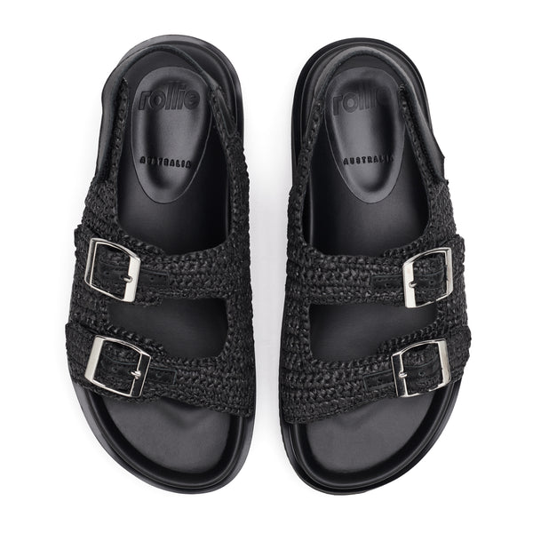 Ace Sandal Weave All Black