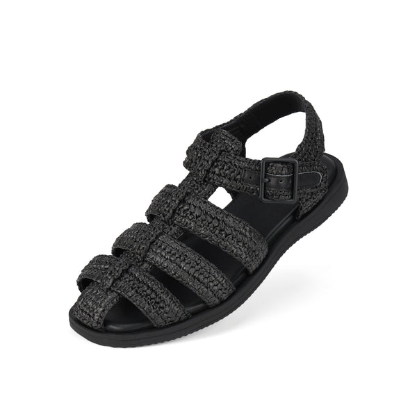 Sandal Fisherman Weave Black