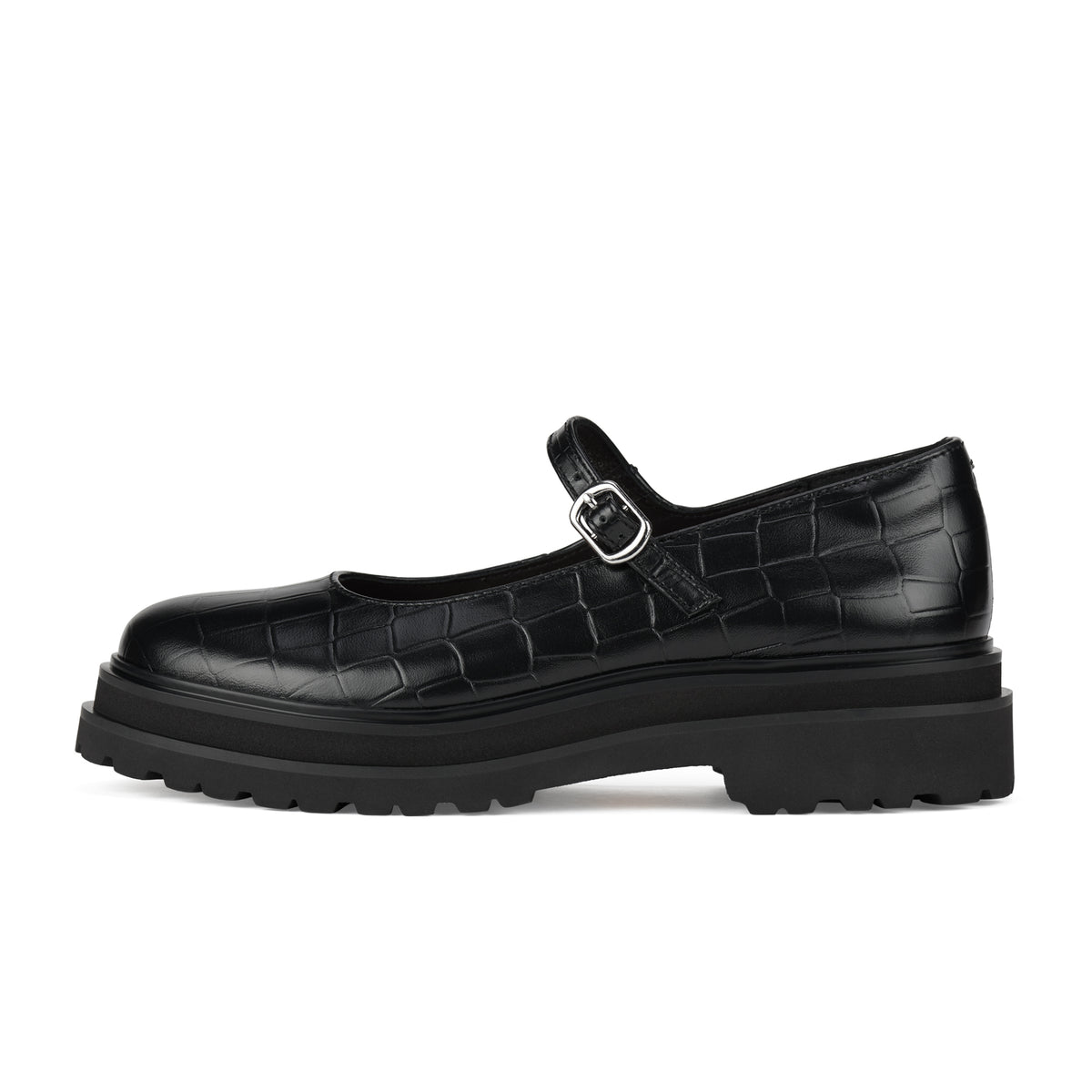 Mary Jane Step Black Croc
