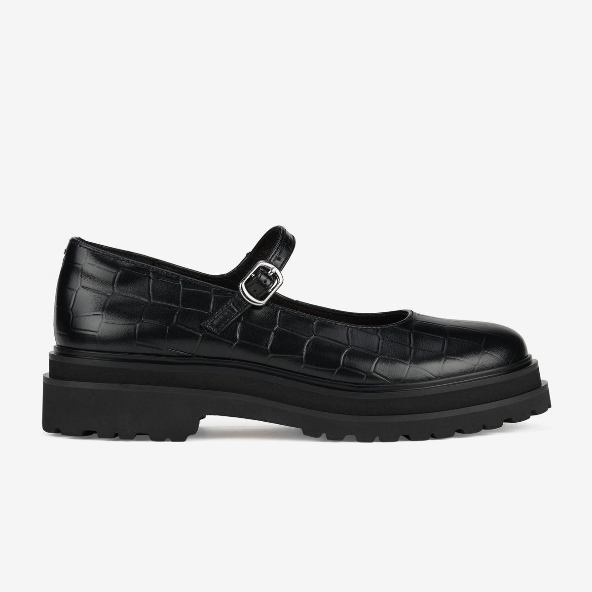 Mary Jane Step Black Croc