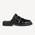 Rollie Mule Fisherman Black Croc — women's mule, side profile