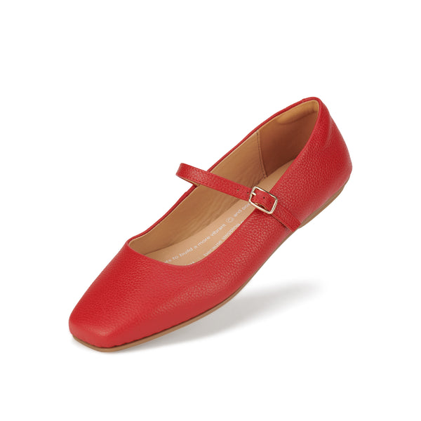 Ballet MJ Square Toe Retro Red