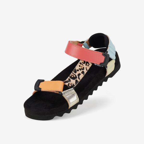 Sandal Tooth Wedge Multi Leopard
