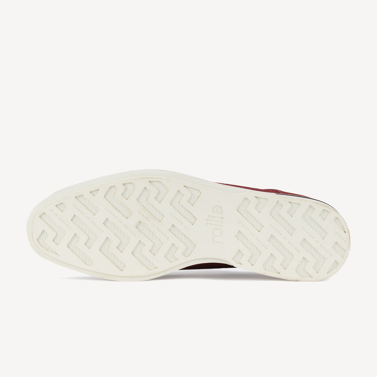 Rollie Derby Mens Punch Stack Merlot — men's leather lace-up shoe, worn and styled on-foot