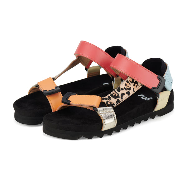 Sandal Tooth Wedge Multi Leopard