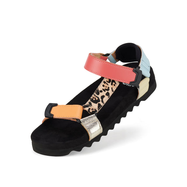 Sandal Tooth Wedge Multi Leopard