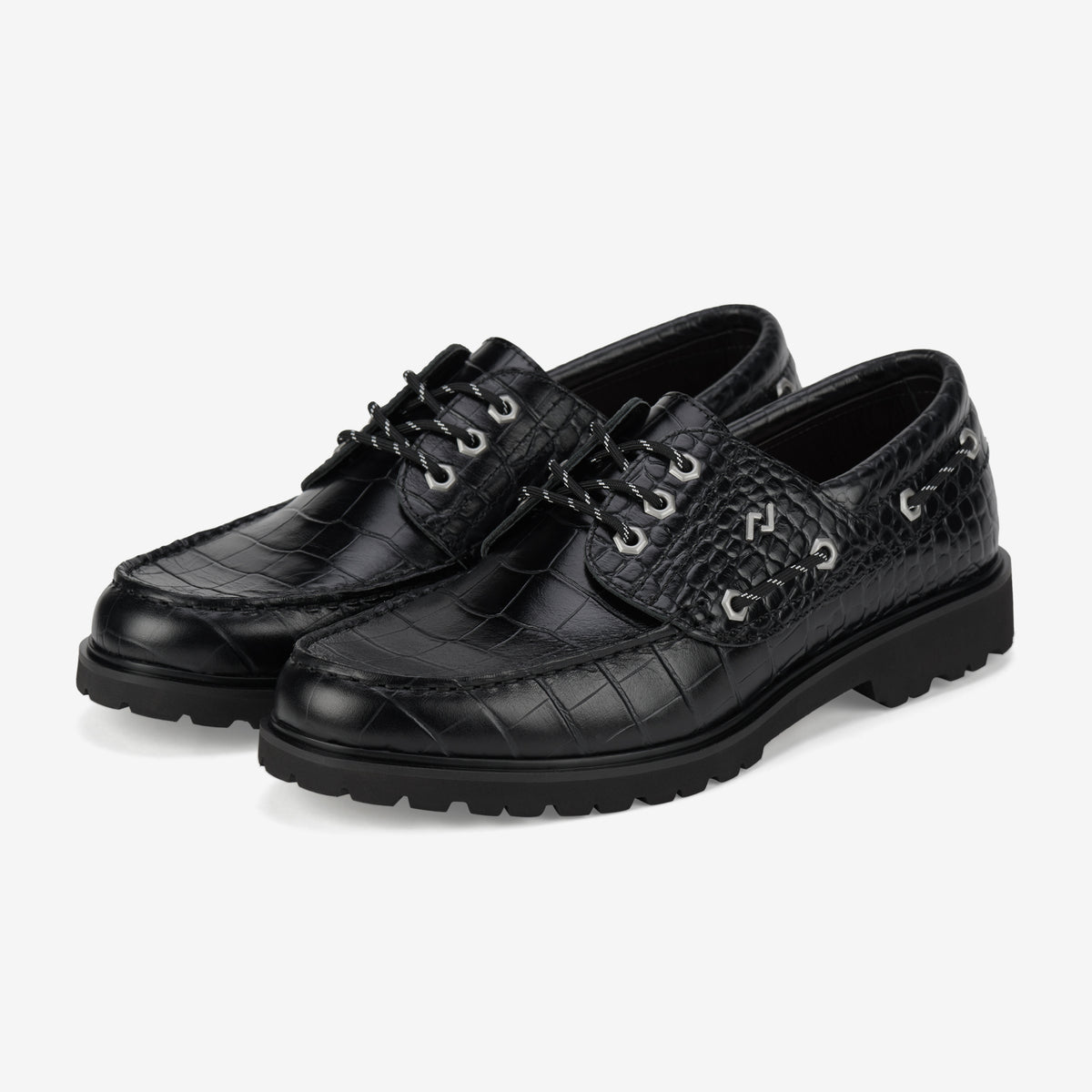 Boat M Low Step Black Croc
