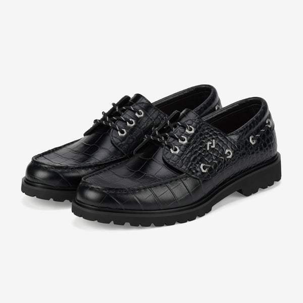 Boat M Low Step Black Croc