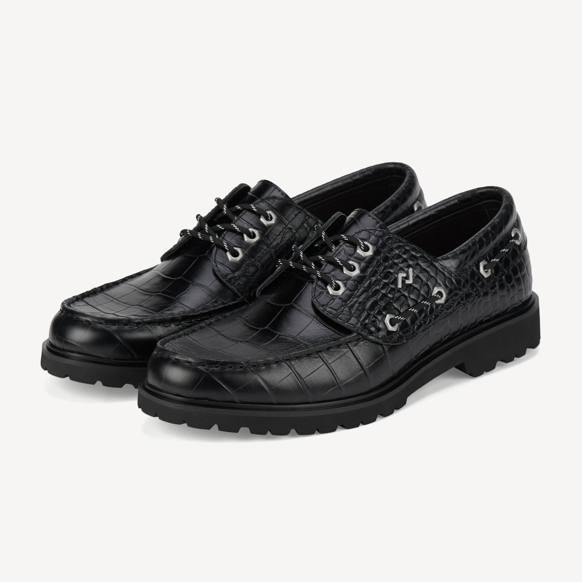 Boat M Low Step Black Croc
