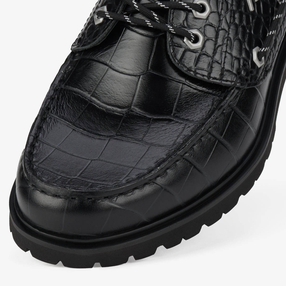 Boat M Low Step Black Croc