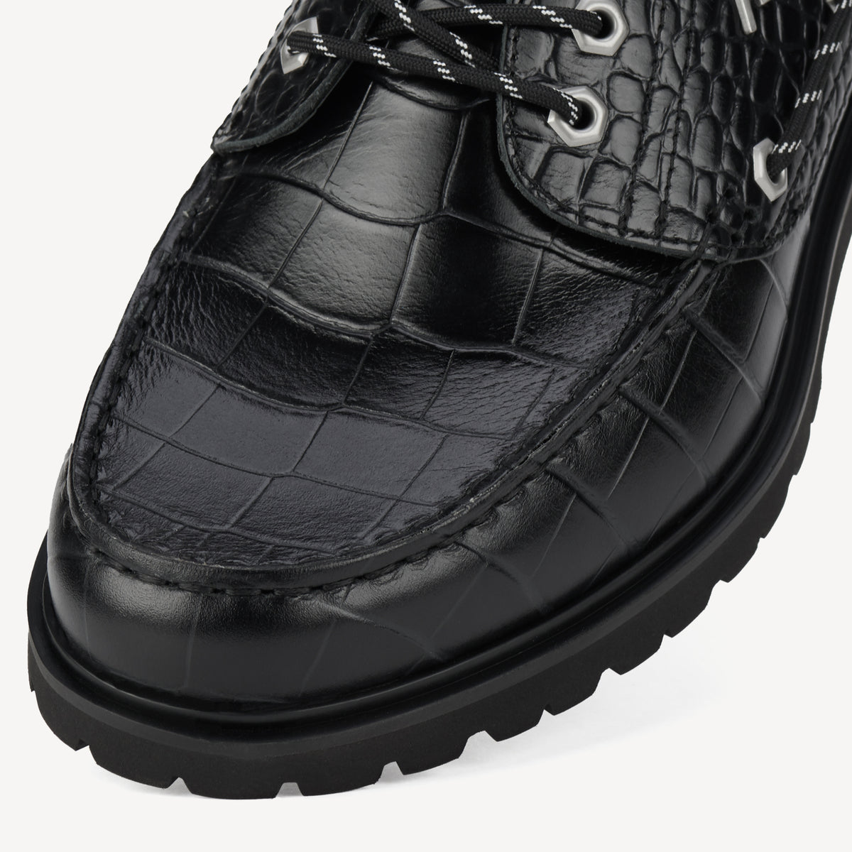 Boat M Low Step Black Croc