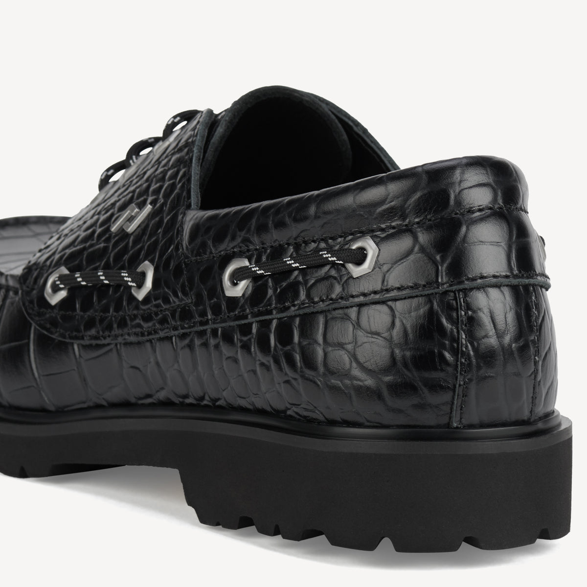 Boat M Low Step Black Croc