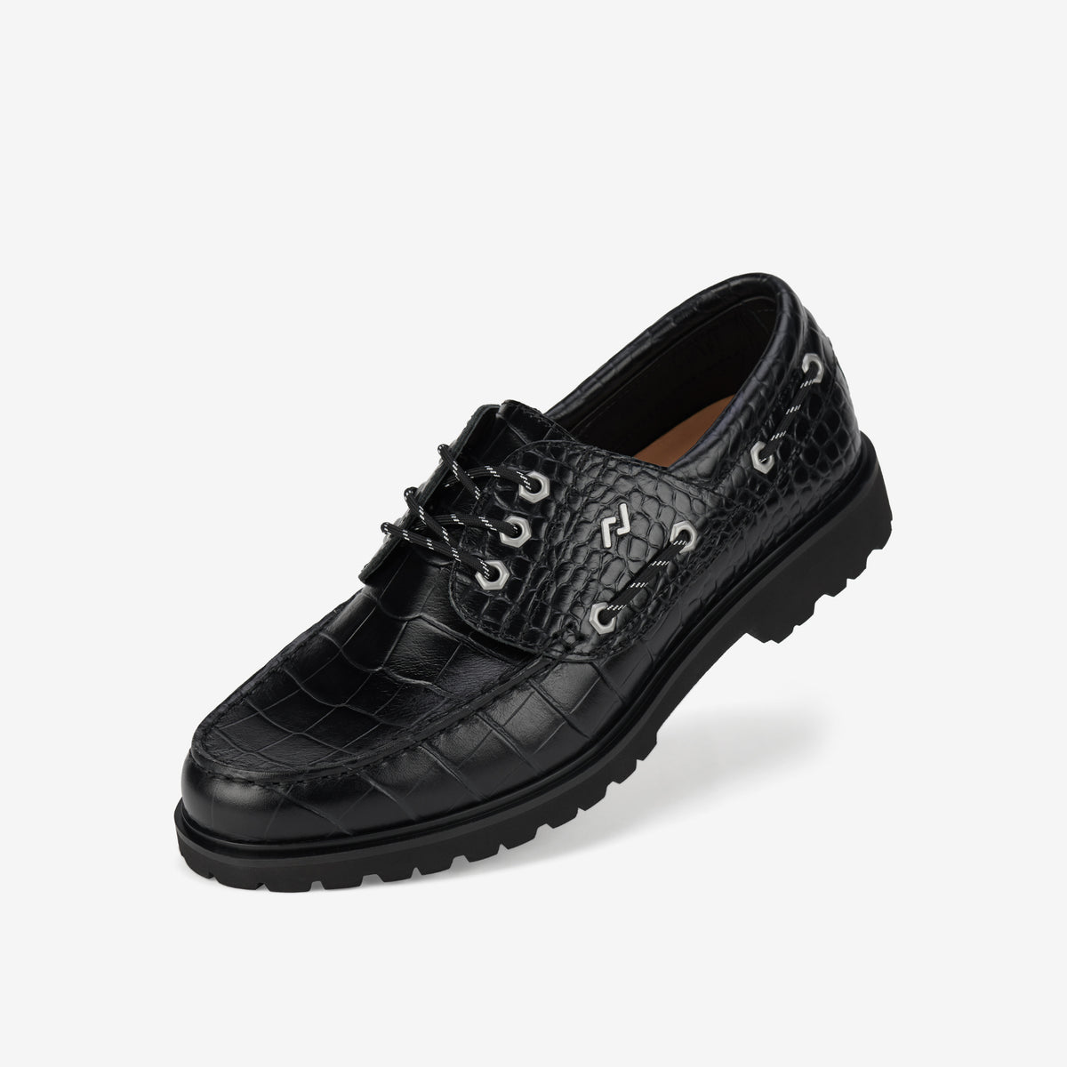 Boat M Low Step Black Croc