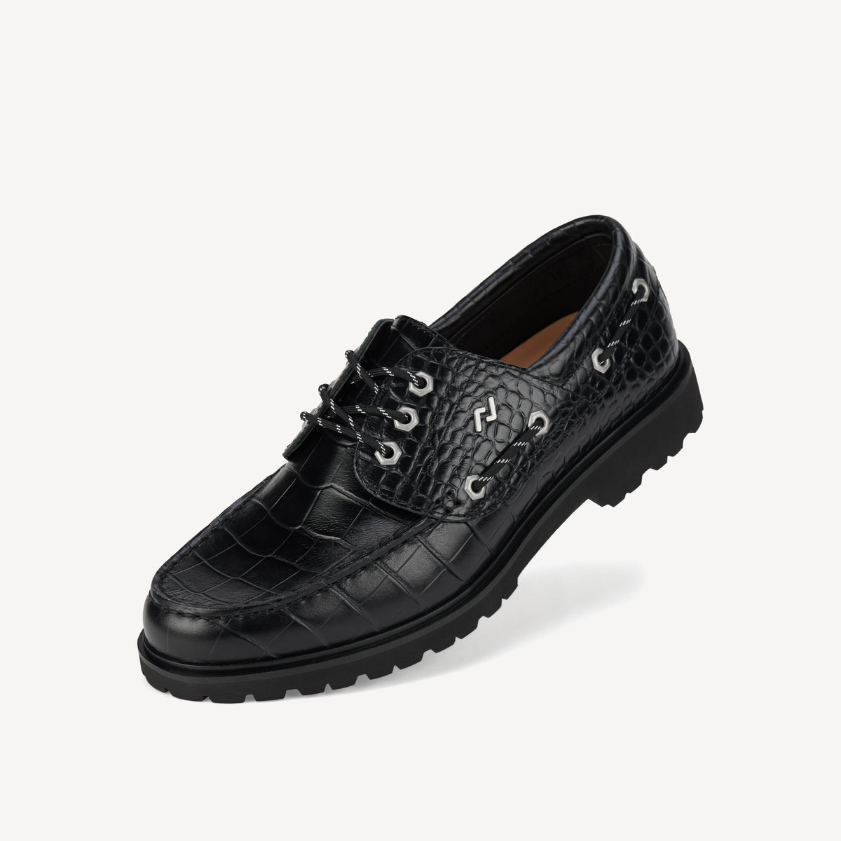 Boat M Low Step Black Croc