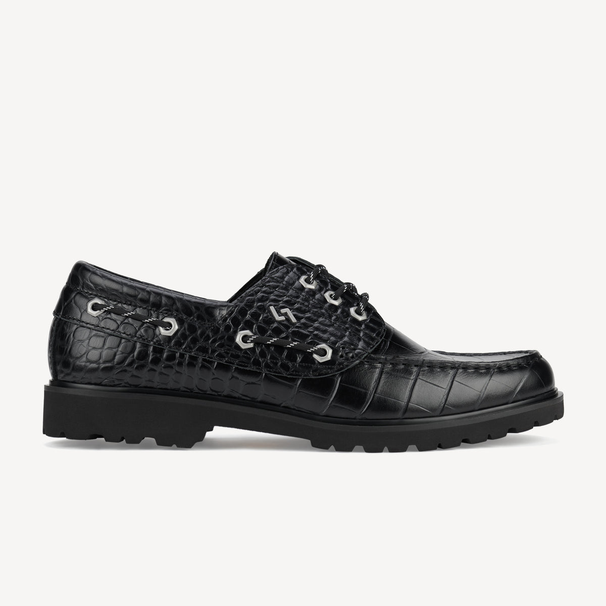 Boat M Low Step Black Croc