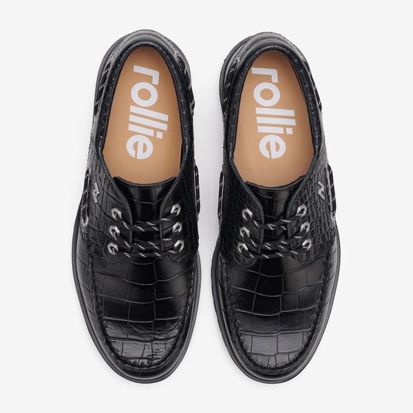 Boat M Low Step Black Croc