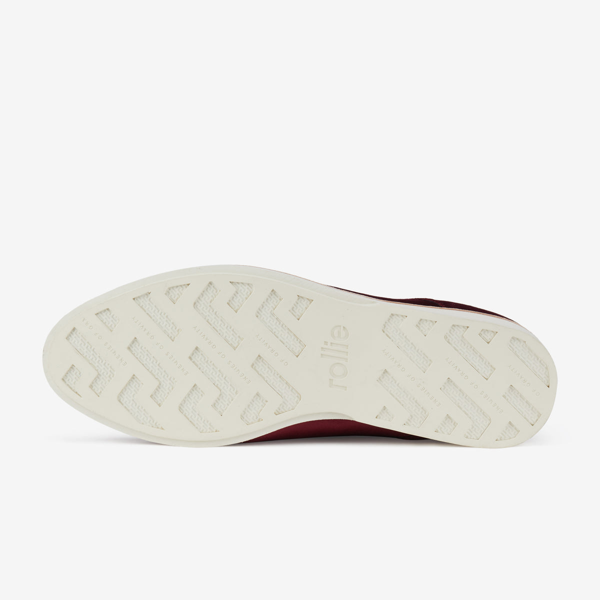 Rollie Derby Dark Cherry Velvet — women's velvet lace-up shoe, worn and styled on-foot