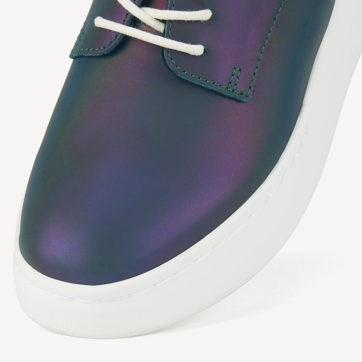 Rollie Derby City Chameleon — iridescent chameleon-leather lace-up sneaker, styled campaign shot