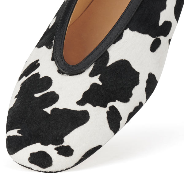 Ballet V Black Cowhide